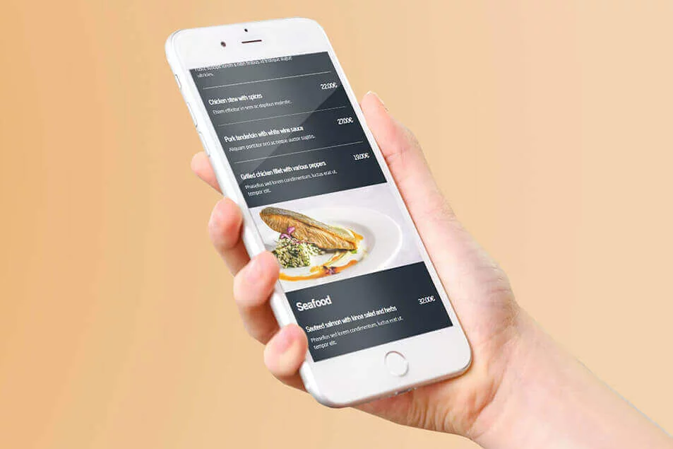 responsive διαδραστικό qr menu online ανέπαφο qr menu για εστιατόρια και καφέ